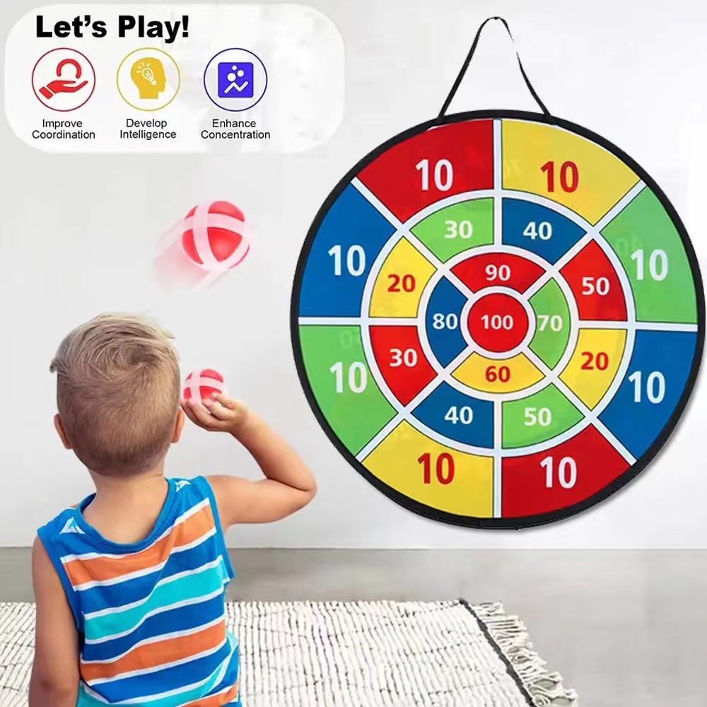 Outdoor Camping Games For Kids - Children with Sticky Ball Large Dart