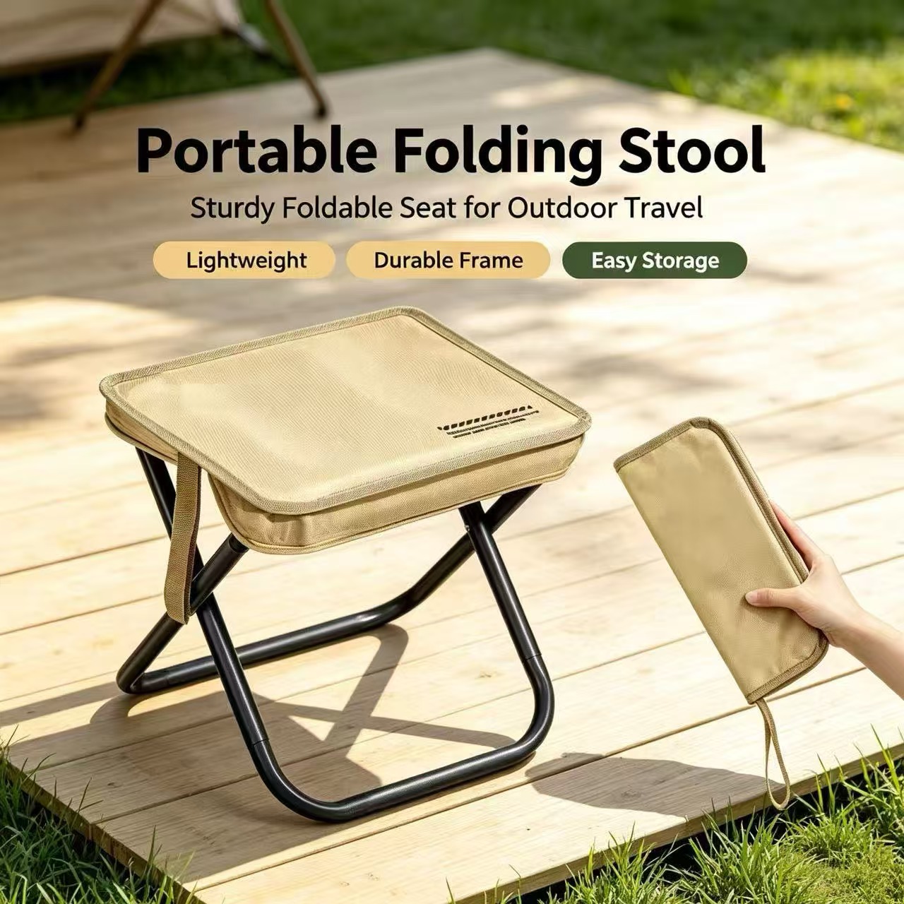 Outdoor Camping Loveseat - Magza Portable Folding Stool Ultra Light