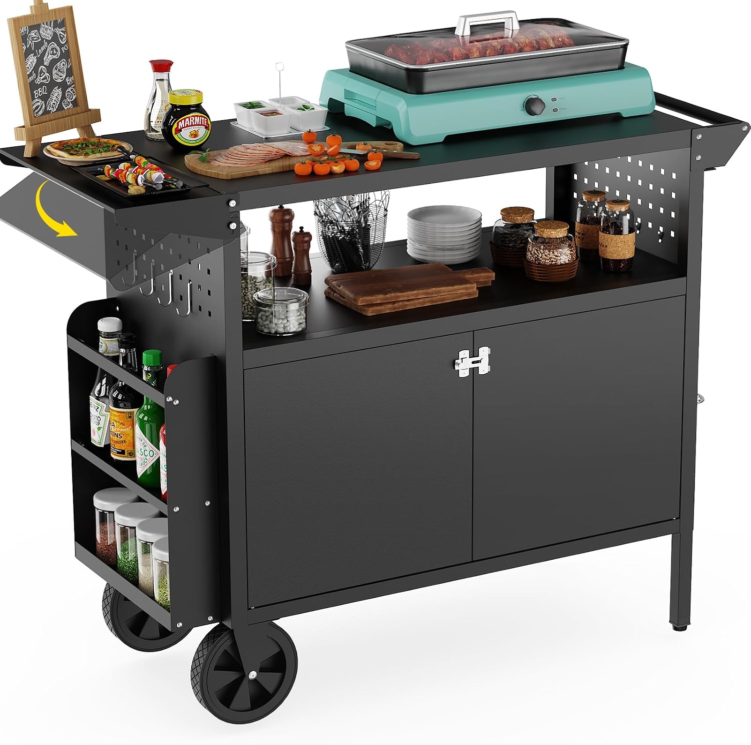 Outdoor Grill Cart Table With  - đánh giá và giá Outdoor Camping Grill