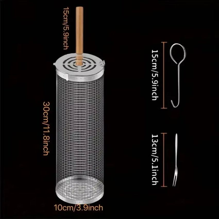 Round Barbecue Grill Basket Se - đánh giá và giá Outdoor Camping Grill