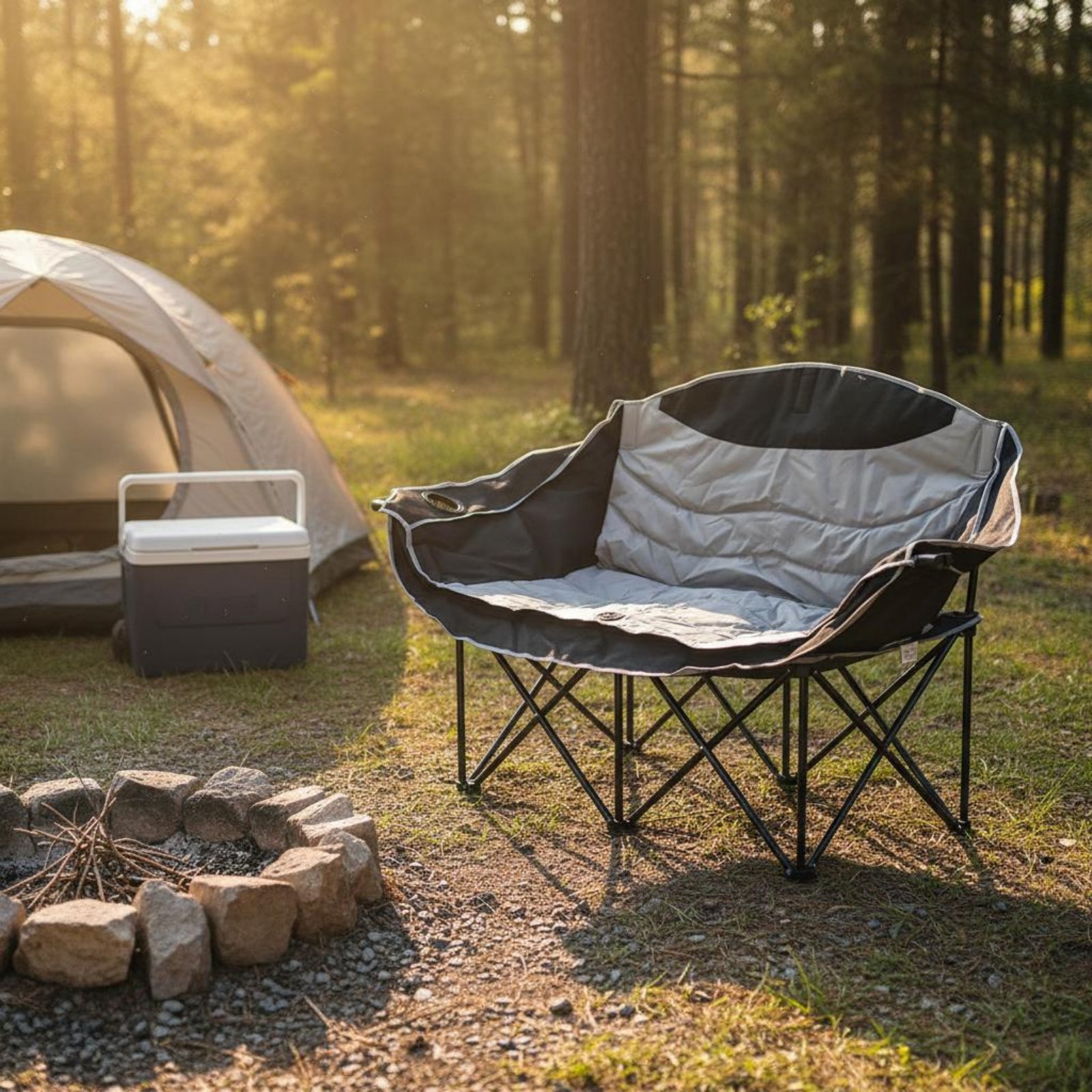 Double Camping Chair Foldable  - đánh giá và giá Outdoor Camping Meals