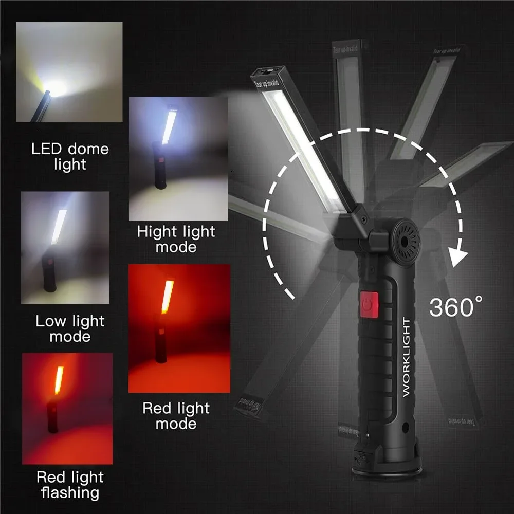 Portable COB LED Flashlight US - đánh giá và giá Outdoor Camping Lamp