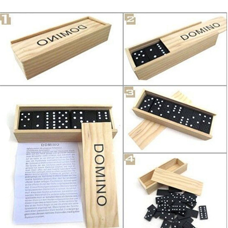 28pcs/Set Wooden Domino Board  - đánh giá và giá Outdoor Camping Games For Kids