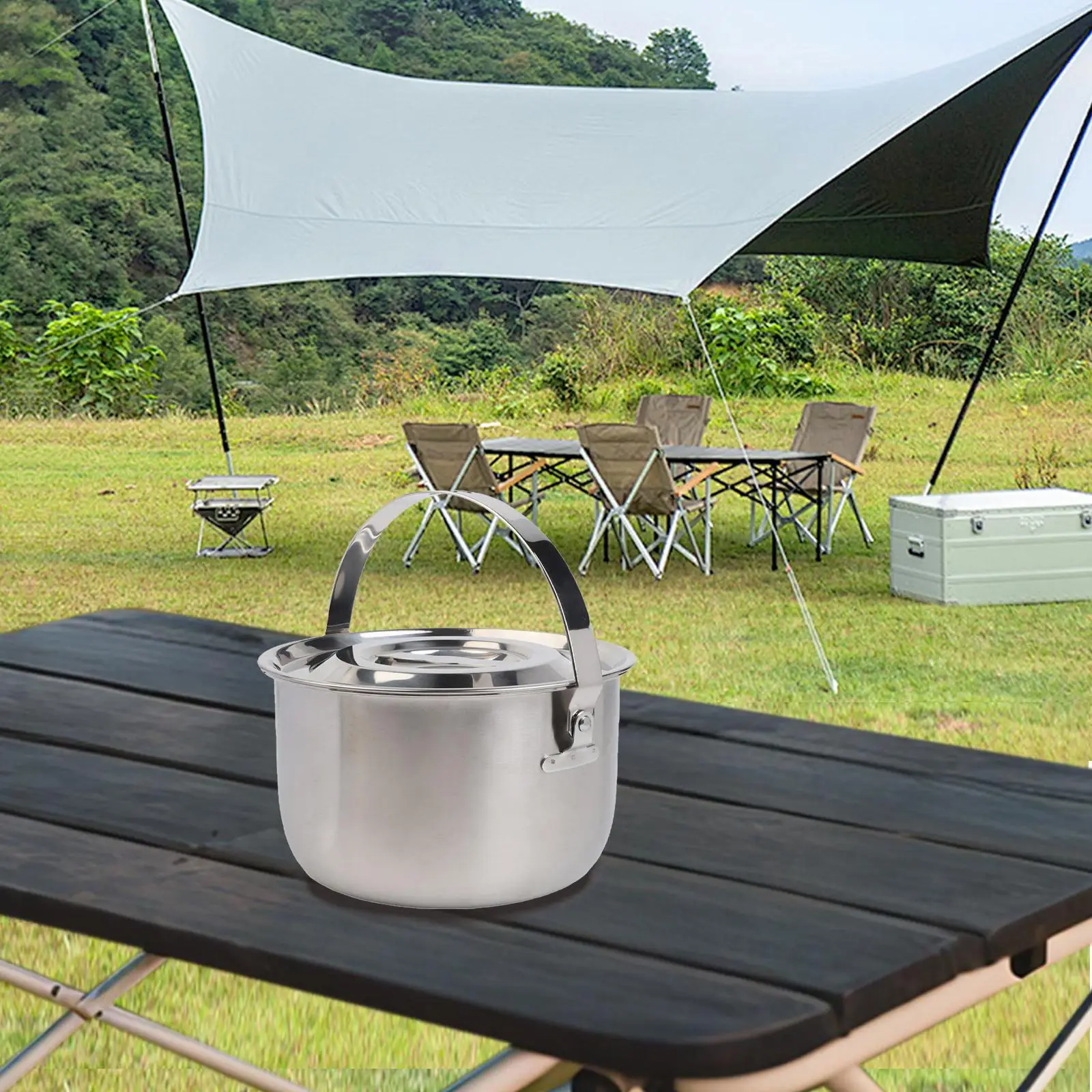 Camping Pot Made of Stainless  - đánh giá và giá Outdoor Camping Meals