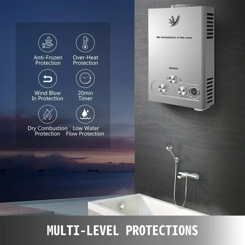SIHAO 12L 16L 18L GPM LPG Gas  - đánh giá và giá Outdoor Camping Hot Water Heater