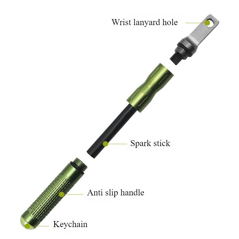 Portable Waterproof Flint Emer - đánh giá và giá Fire Starter Flint