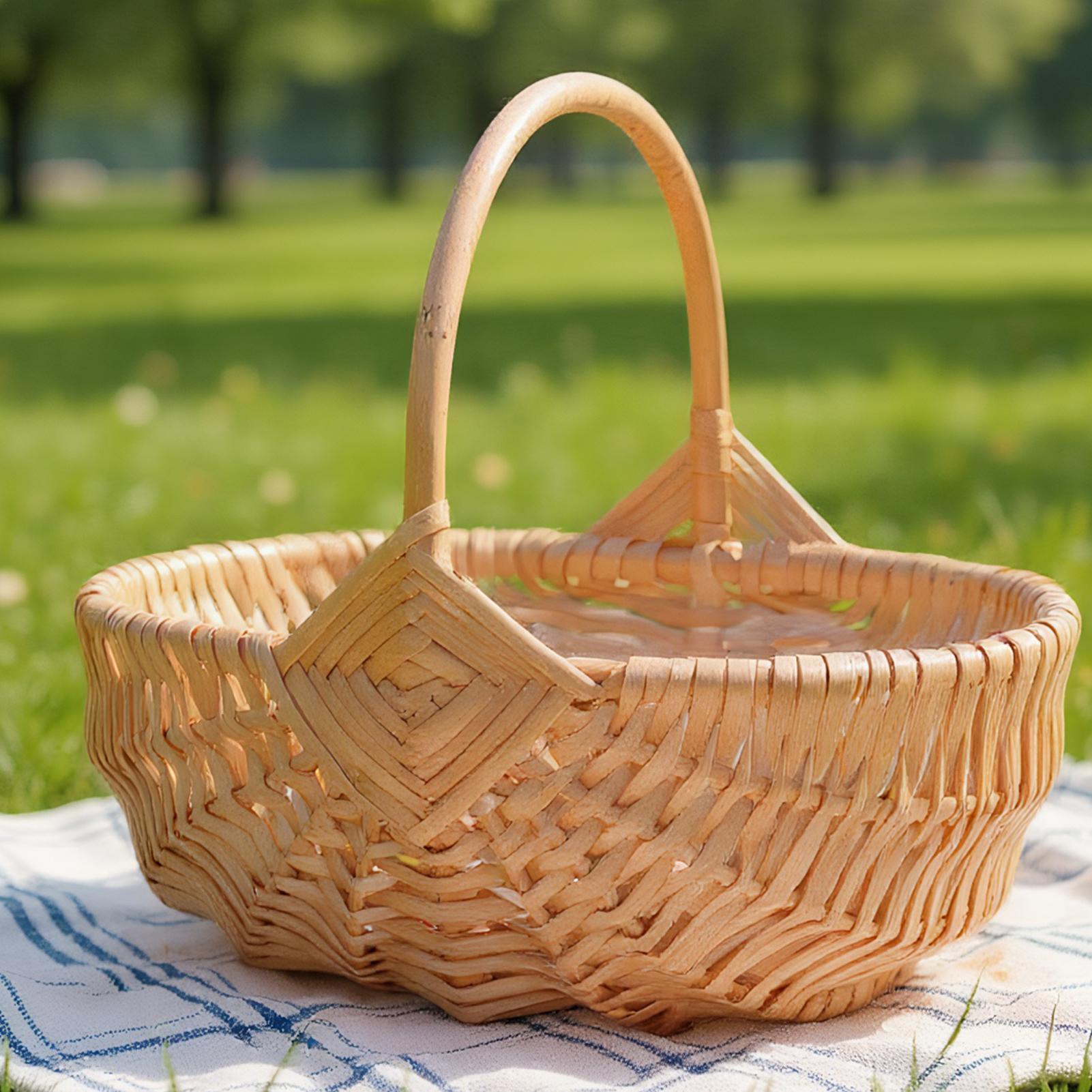 Woven Wicker Picnic Basket Wit - đánh giá và giá Outdoor Camping Activities
