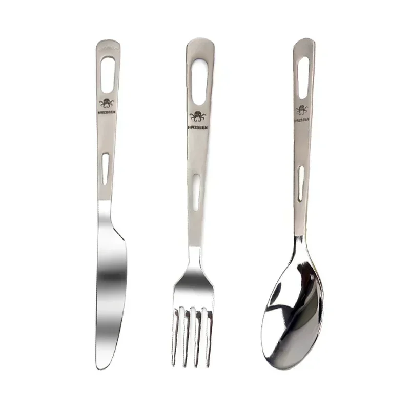 HWZBBEN Titanium Fork Spoon Kn - đánh giá và giá Outdoor Camping Kitchen Set