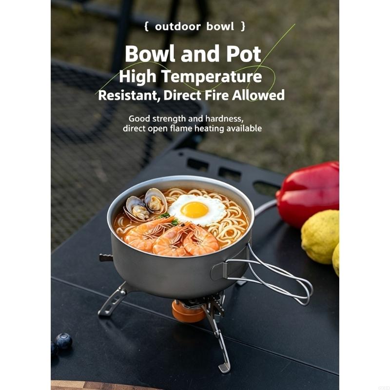 Bát nấu ăn cắm trại bằng kim l - đánh giá và giá Outdoor Camping Meals
