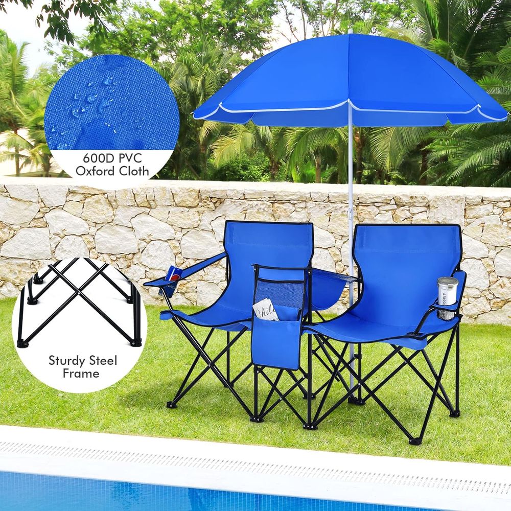 Portable Folding Picnic Chairs - đánh giá và giá Outdoor Camping Loveseat