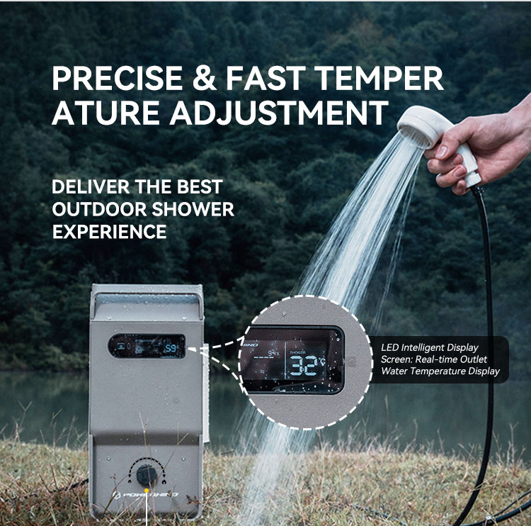 Powerhino Outdoor Water Heater - đánh giá và giá Outdoor Camping Hot Water Heater