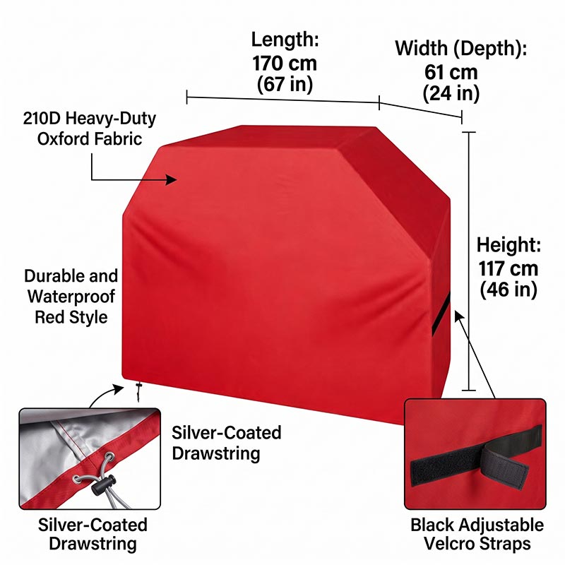 210D BBQ Cover Dustproof Water - đánh giá và giá Outdoor Camping Grill