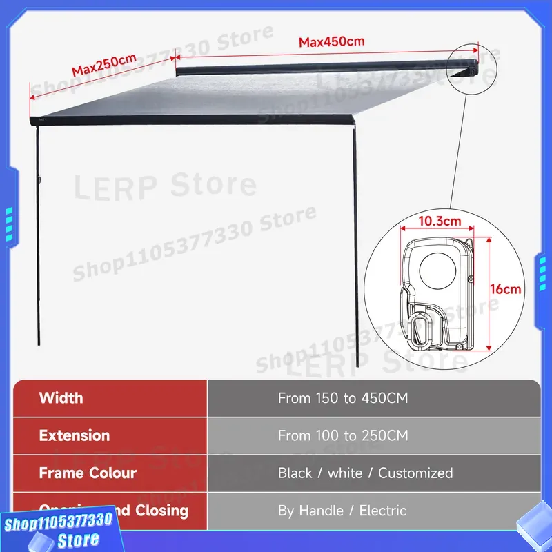 W5500 Manual Control RV Awning - đánh giá và giá Outdoor Camping Vehicle Wagon