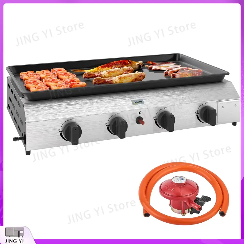 Gas Grill BBQ Grill with Non-S - đánh giá và giá Outdoor Camping Griddle