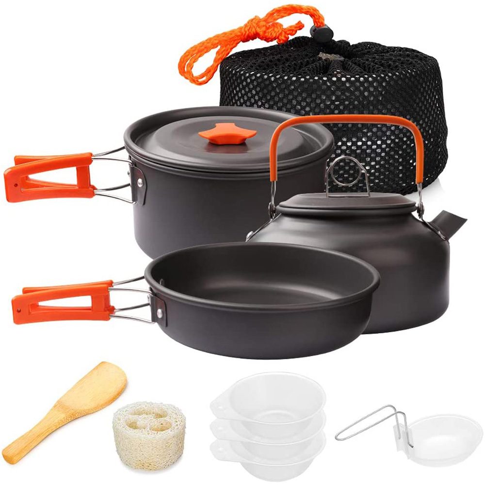 Cắm Trại Nồi Bộ Ngoài Trời Nhô - đánh giá và giá Outdoor Camping Kitchen Set