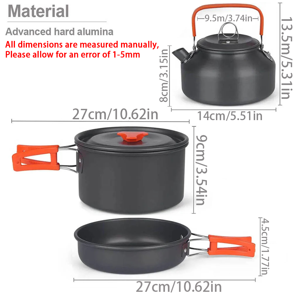 Cắm Trại Nồi Bộ Ngoài Trời Nhô - đánh giá và giá Outdoor Camping Kitchen Set