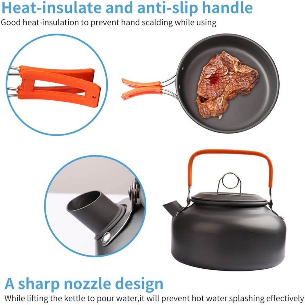 Cắm Trại Nồi Bộ Ngoài Trời Nhô - đánh giá và giá Outdoor Camping Kitchen Set