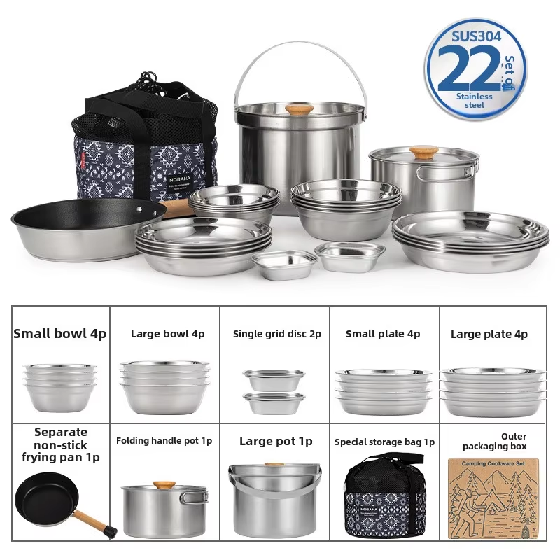 NOBANA Newest Outdoor Stainles - đánh giá và giá Outdoor Camping Kitchen Set