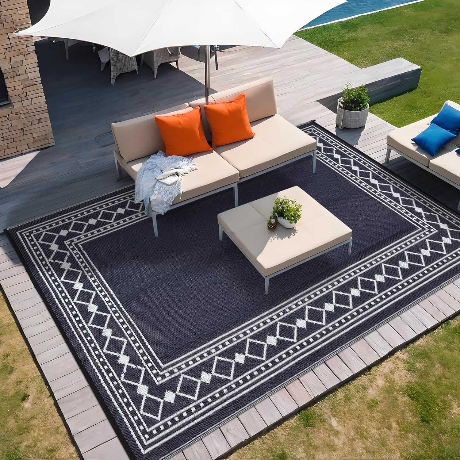 9x18 Outdoor Rug – Waterproof  - đánh giá và giá Outdoor Camping Rugs 9X18