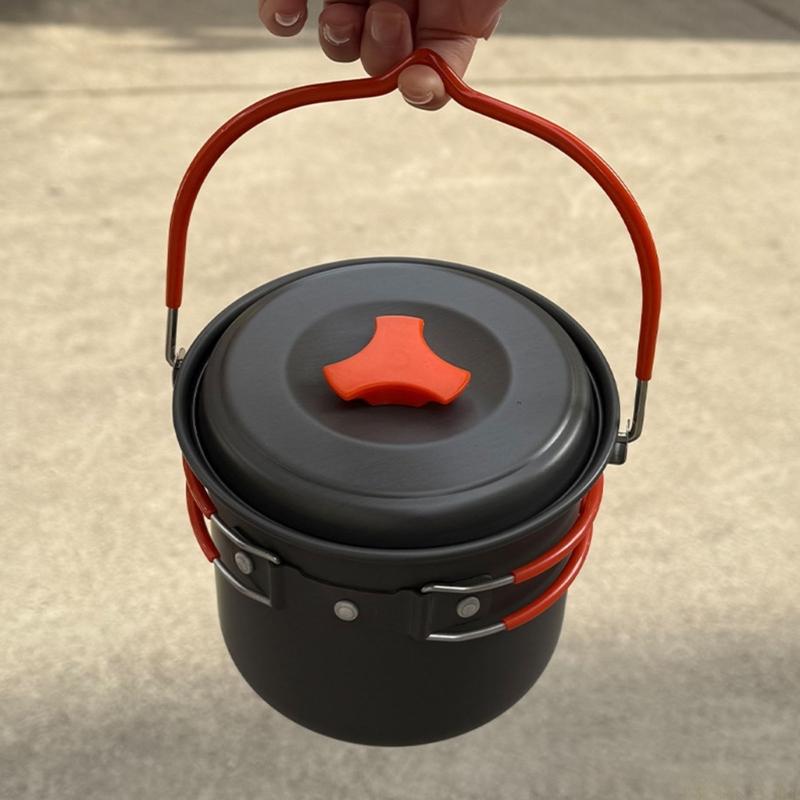 Nồi nhôm cứng dùng cắm trại U2 - đánh giá và giá Outdoor Camping Meals