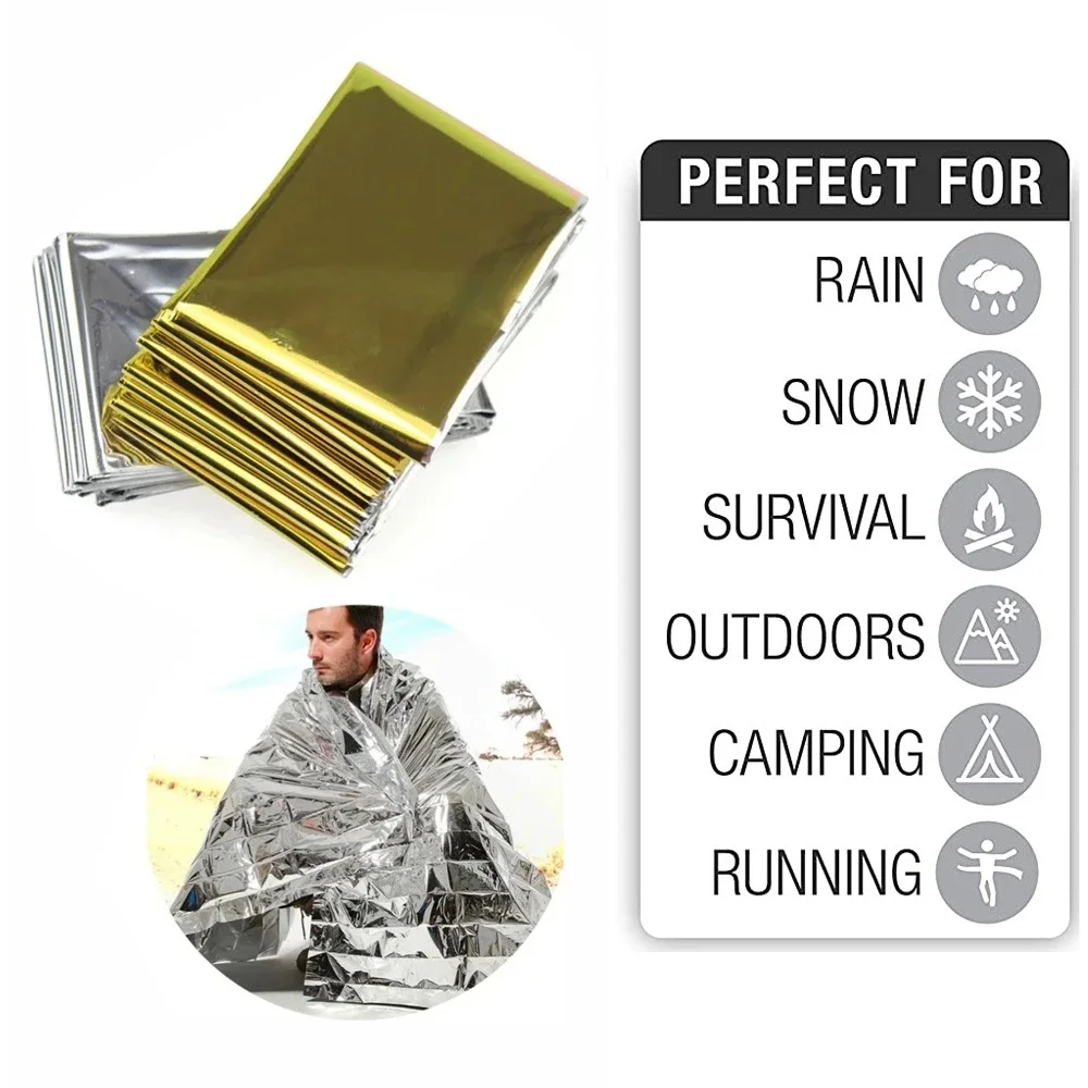 5Pcs Emergency Thermal Blanket - đánh giá và giá Outdoor Camping Rug Waterproof
