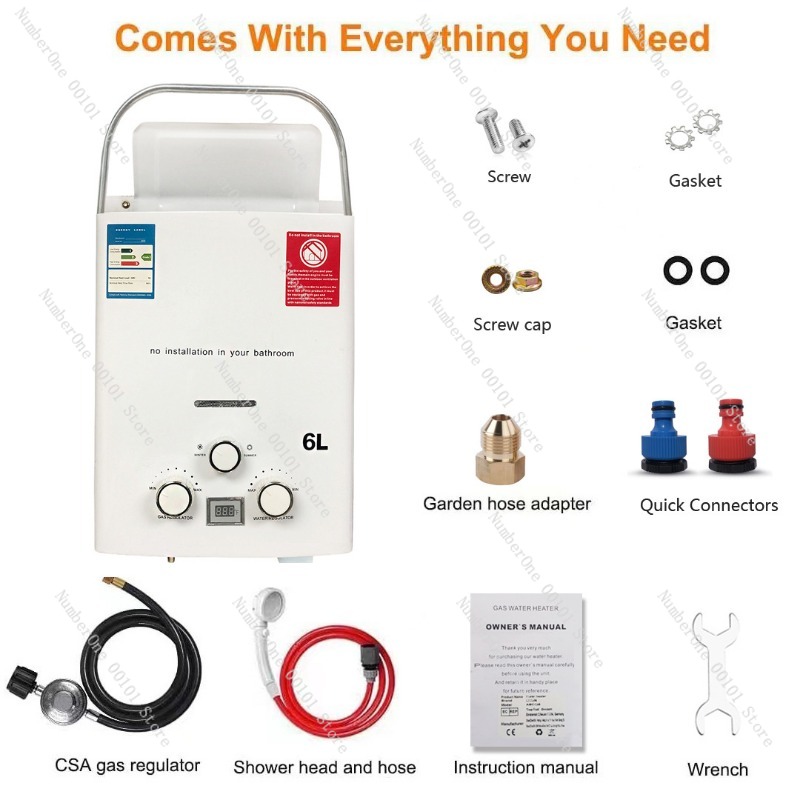 Propane LPG  Gas Tankless Wate - đánh giá và giá Outdoor Camping Hot Water Heater