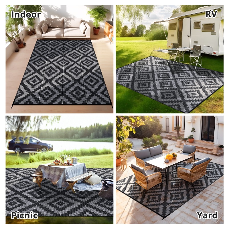 (5x8, 6x9, 9x12, 9x18) Outdoor - đánh giá và giá Outdoor Camping Rugs 9X18