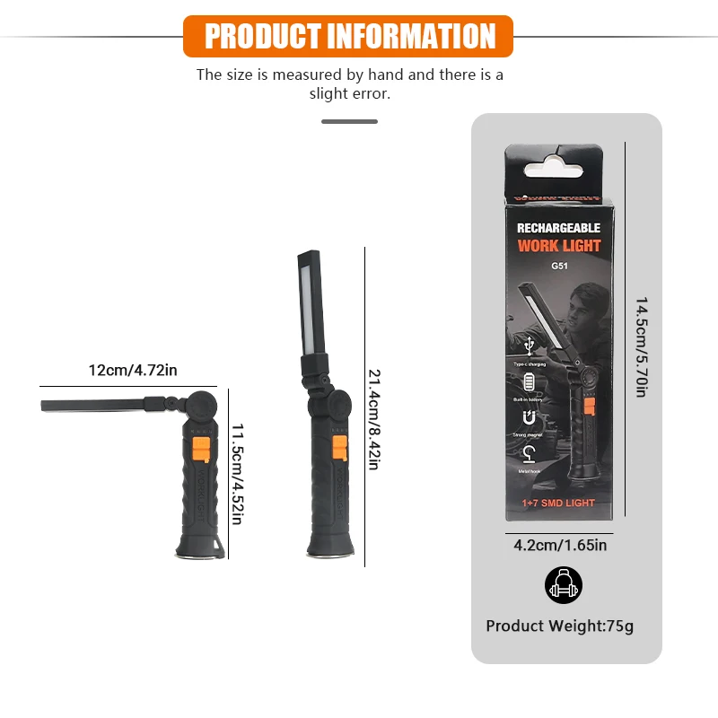 Portable COB LED Flashlight Re - đánh giá và giá Outdoor Camping Lamp