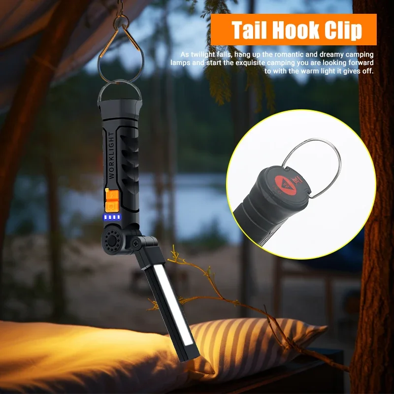 Portable COB LED Flashlight Re - đánh giá và giá Outdoor Camping Lamp