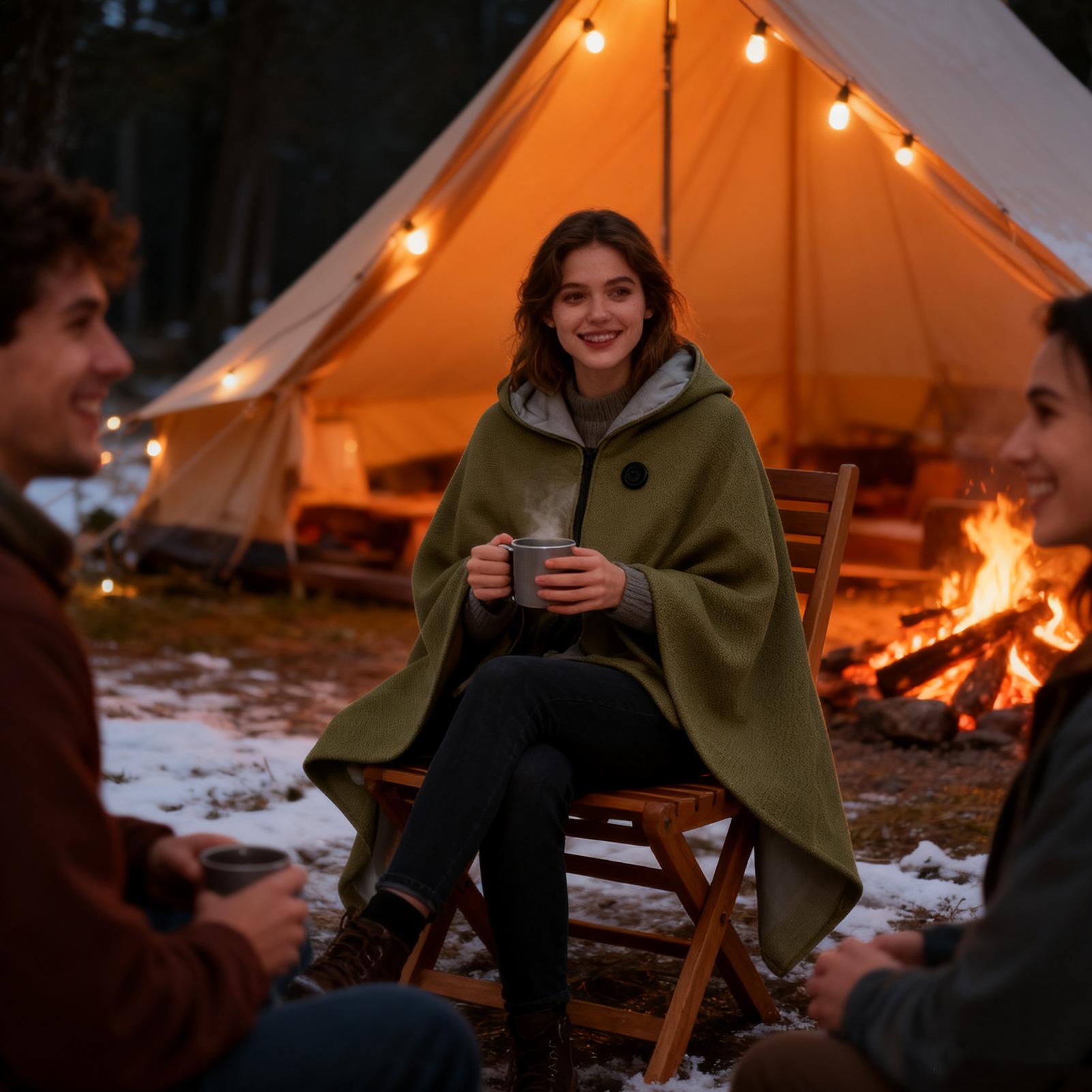 Heated Shawl 3 Gears Electric  - đánh giá và giá Outdoor Camping Heated Blanket