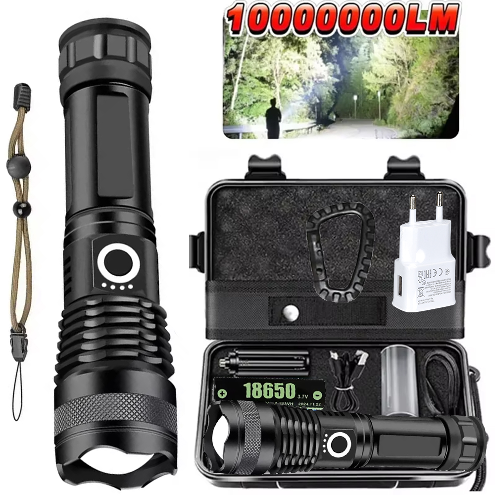 High Power LED Flashlight Rech - đánh giá và giá Outdoor Camping Lamp