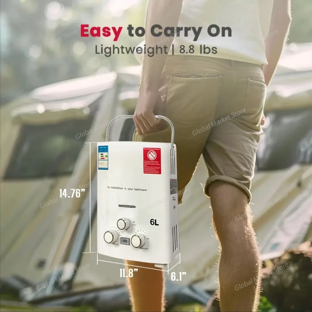Propane LPG  Gas Tankless Wate - đánh giá và giá Outdoor Camping Hot Water Heater