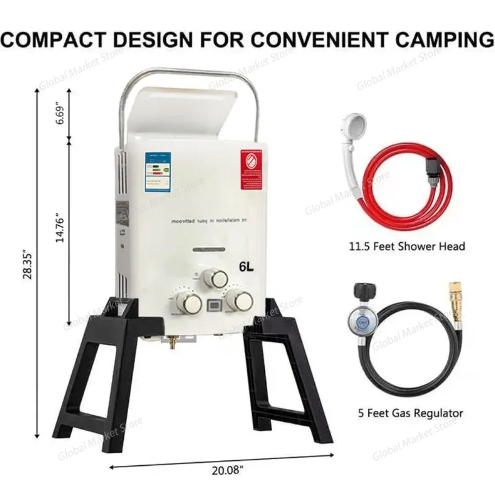 Propane LPG  Gas Tankless Wate - đánh giá và giá Outdoor Camping Hot Water Heater