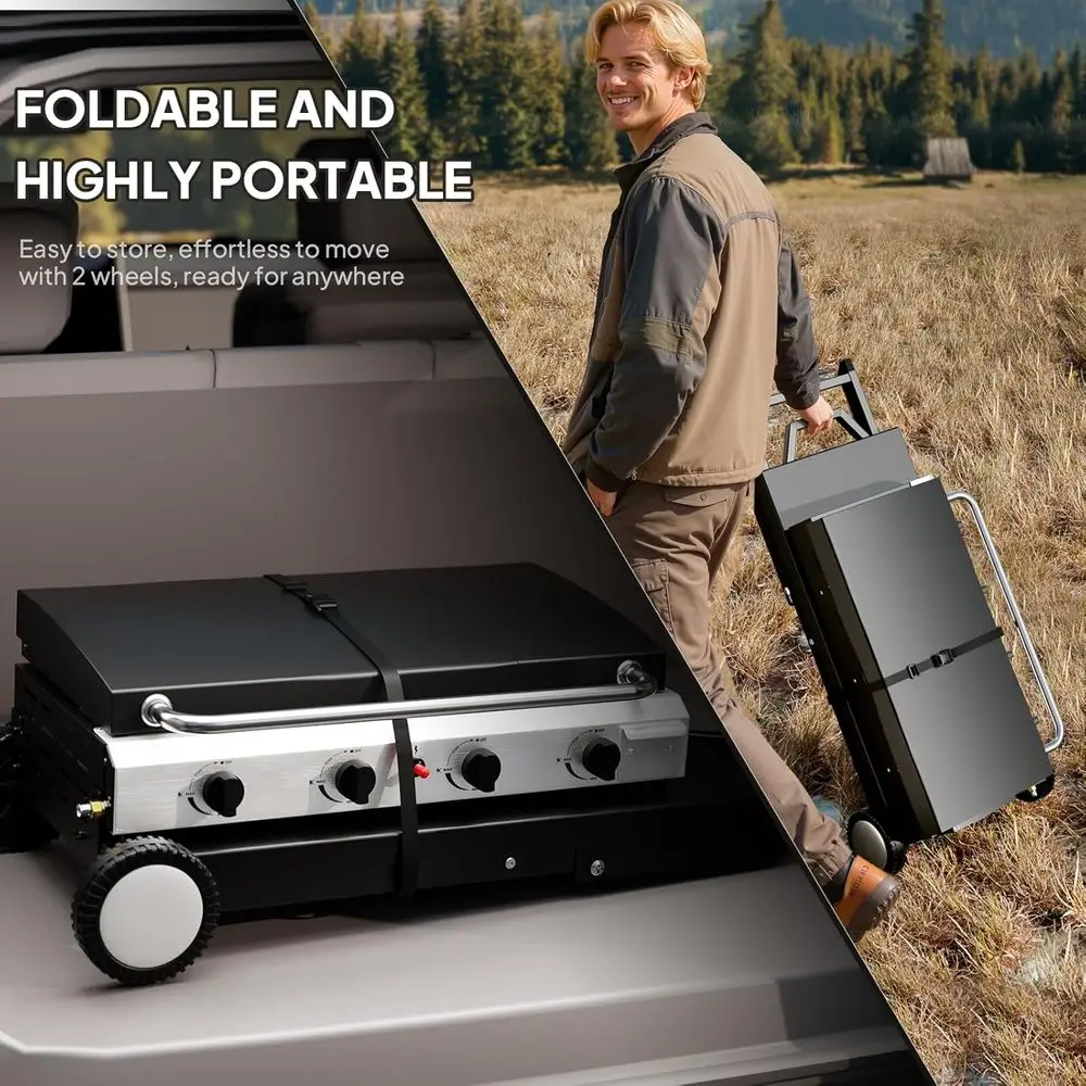 Portable 4-Burner Propane Grid - đánh giá và giá Outdoor Camping Griddle
