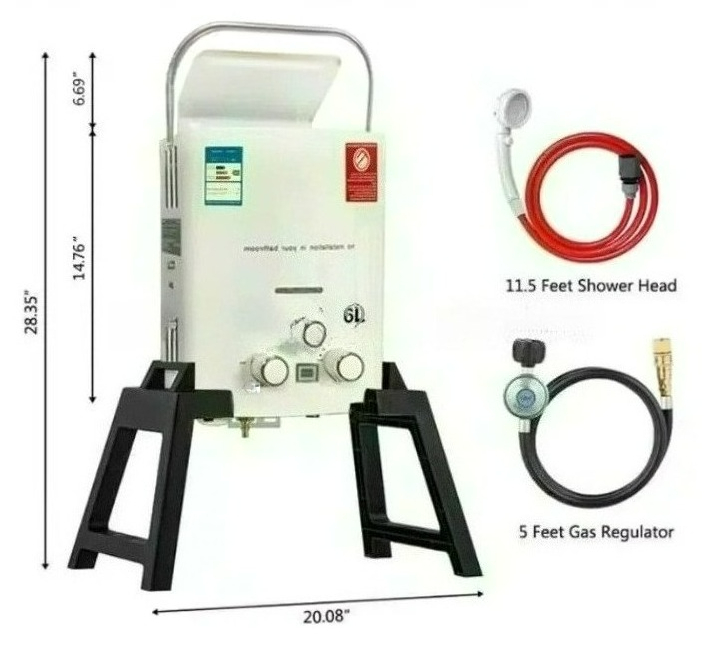 Propane LPG  Gas Tankless Wate - đánh giá và giá Outdoor Camping Hot Water Heater
