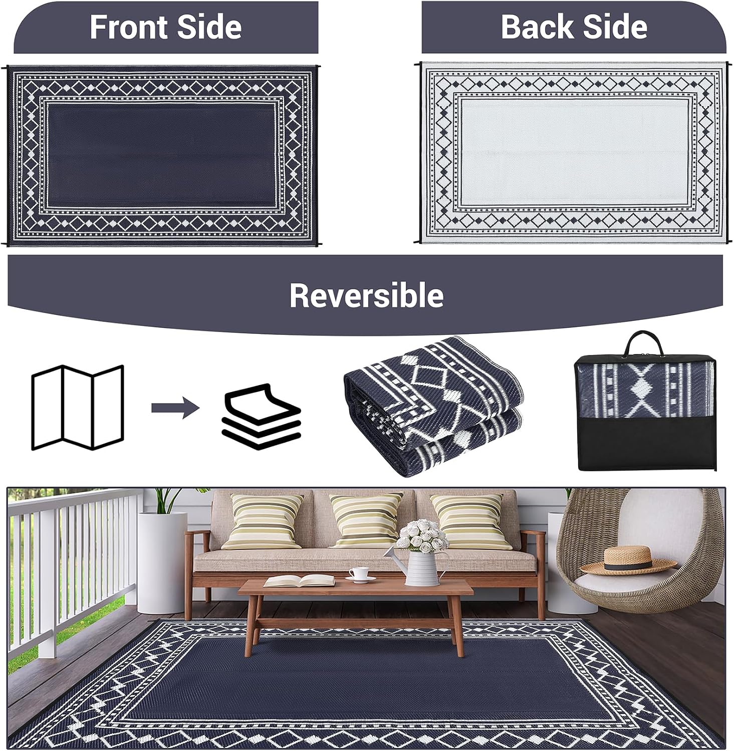 Garvee 9x18/8X10FT Waterproof  - đánh giá và giá Outdoor Camping Rugs 9X18